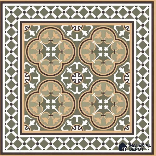 M-10177 Moroccan 300x300 mm Wall & Floor Ceramic Carpet Tile - 7.5 mm (Sample)